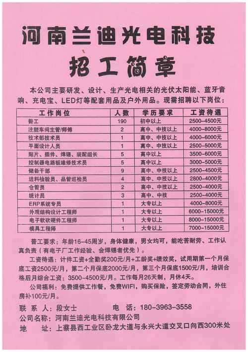 上蔡本地招聘信息 上蔡县招聘网最新招聘