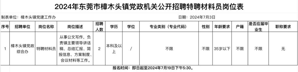 东莞本地团队招聘 东莞招募