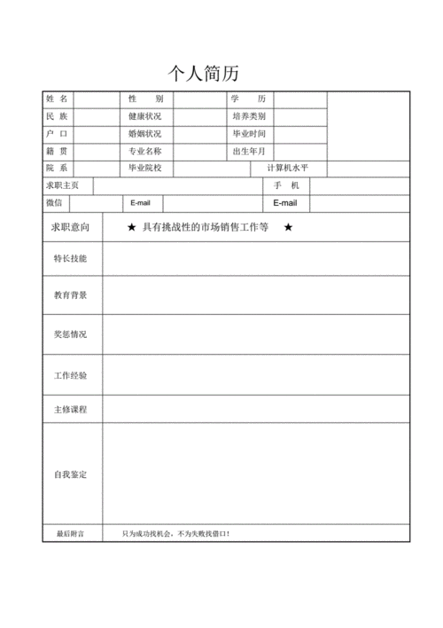 个人简历 个人简历电子版免费可编辑