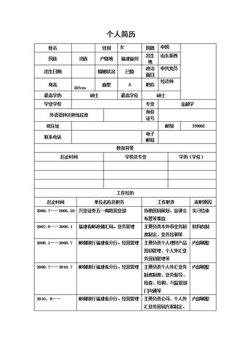 个人简历打工经历怎么写 打工的工作经历