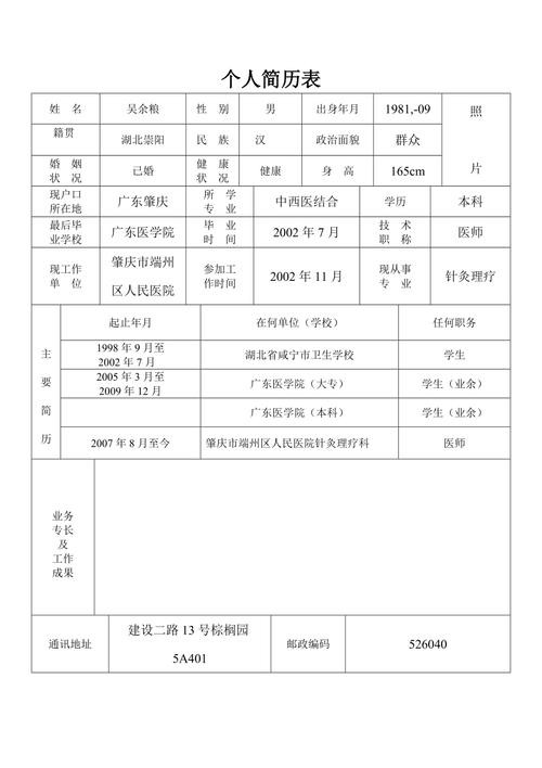 个人简历格式 个人简历格式怎么写