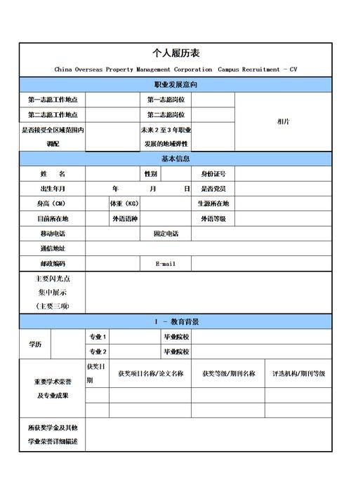 个人面试简历表格 面试简历表格怎么做