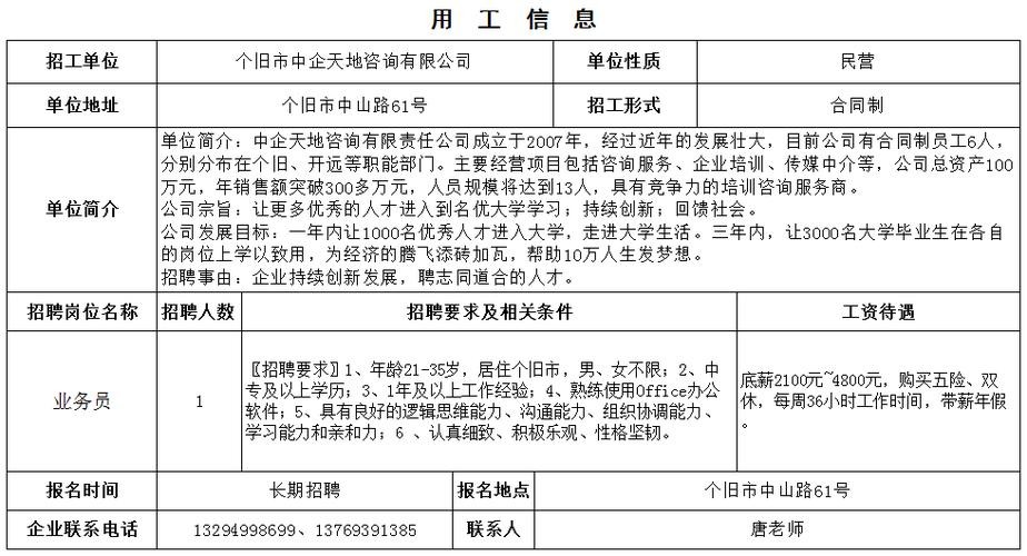 个旧市本地招聘网站有哪些 个旧找工作 招聘附近