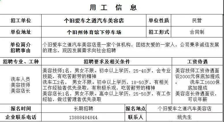 个旧本地招聘网站哪个好 个旧工作招聘信息