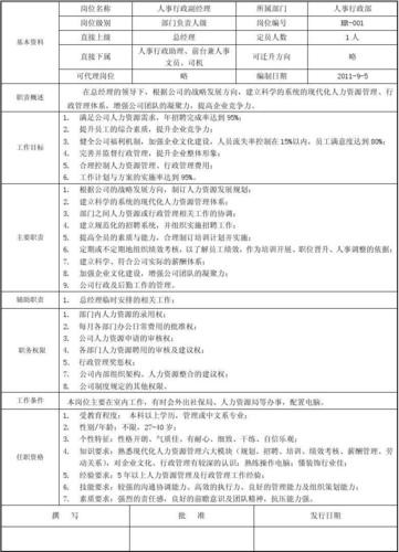 人力行政经理面试介绍 人力行政经理的岗位职责