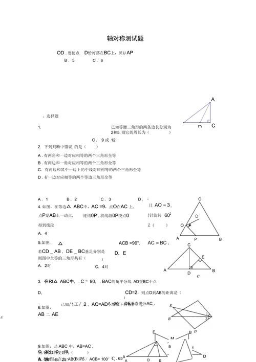 公司面试题目 公司面试题目 轴对称