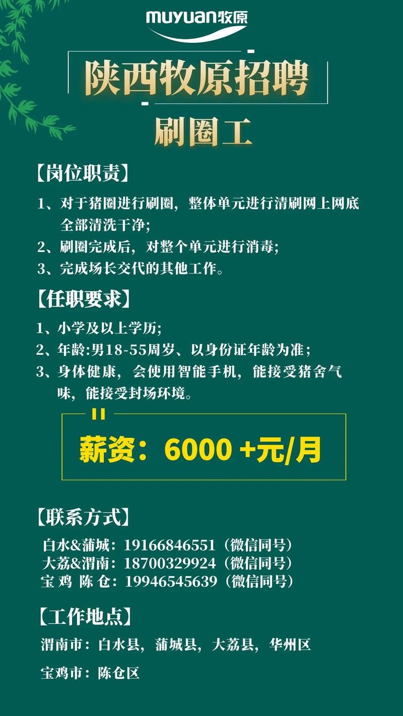 大荔本地招聘 大荔县最新招聘双休