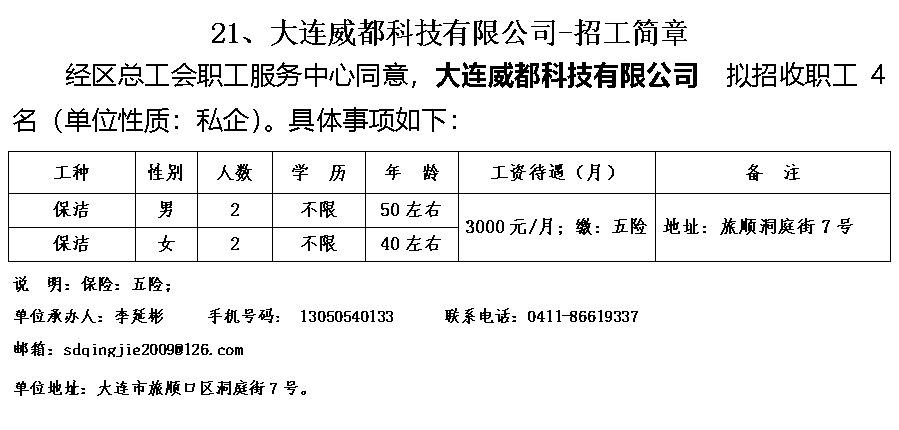 大连本地工厂招聘 大连工厂招聘信息最新招聘