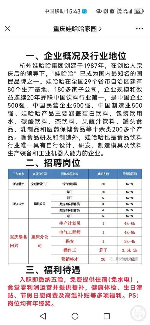 大量招55岁以下工人重庆 重庆招聘大龄55岁男工