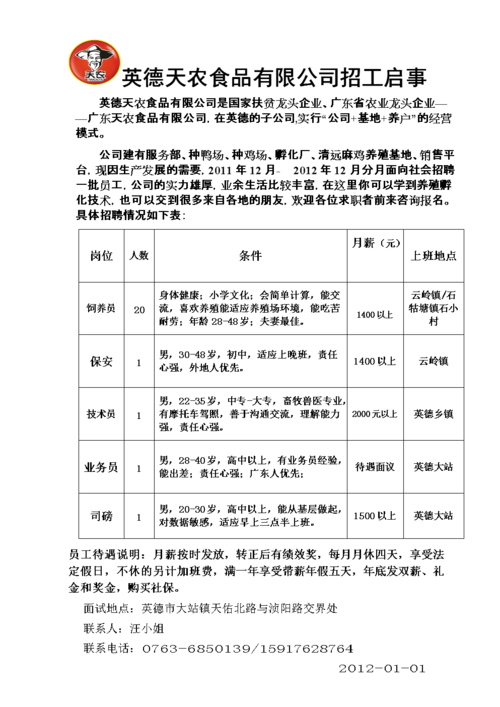 工厂招聘信息怎么写范文 厂里招工信息怎么写