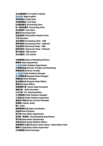 找工作有哪些工作岗位呢英语 找工作相关的英语单词