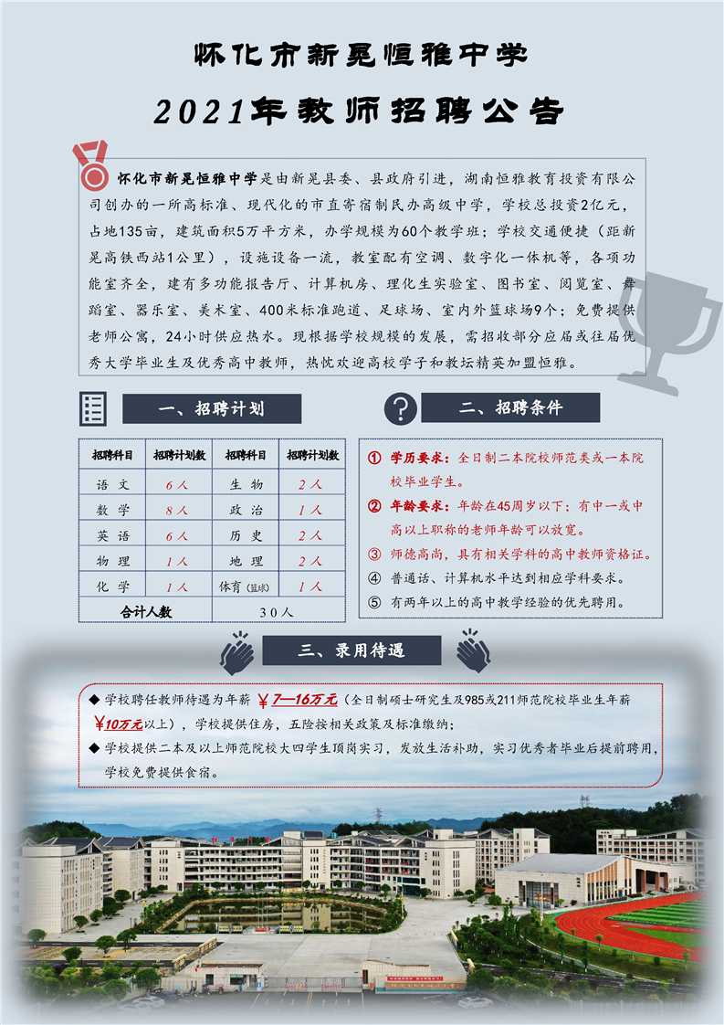 新晃本地教师招聘 新晃县城有招工吗