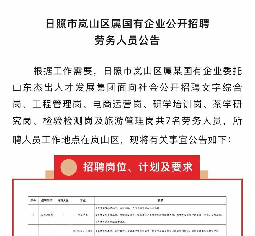 日照本地招工招聘 日照招聘信息最新招聘普工招聘