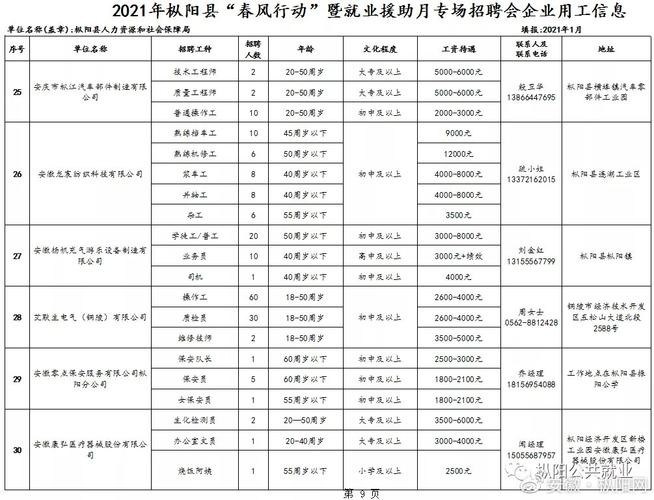 枞阳本地招聘 枞阳招聘工作