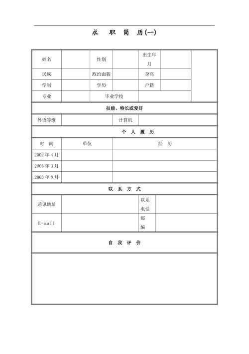 电子版简历word格式 电子版简历word格式百度网盘