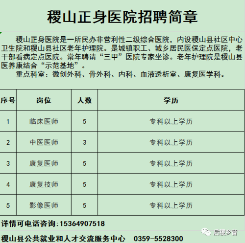 稷山本地好工作招聘 稷山工作网招聘信息