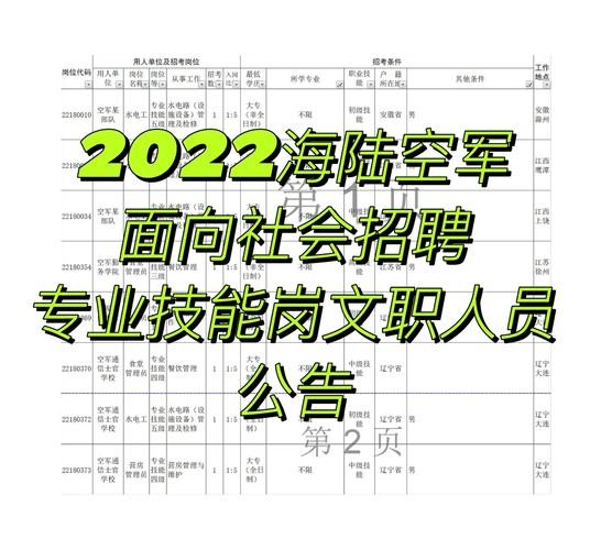 空军文职人员招聘要求 空军招收文职人员