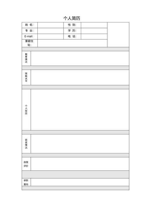 简历模板免费使用电子版 简历模板免费使用电子版百度云