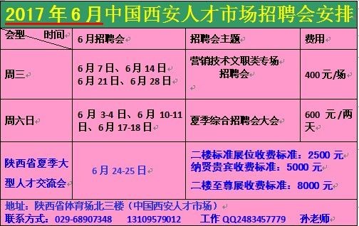 西安免费招聘会 西安免费招聘会计信息