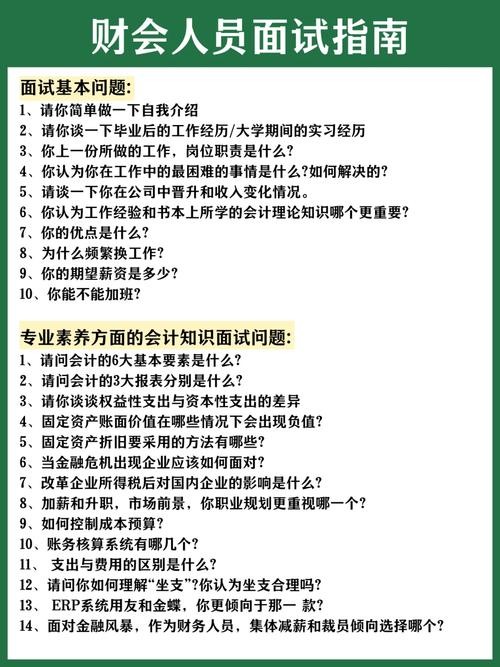 财务人员的面试问题 财务人员的面试问题及回答