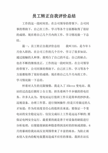 转正时自我介绍范文3篇 转正时的自我评价和工作总结