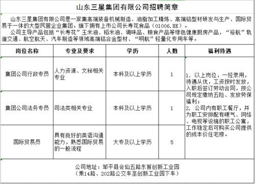 邹平本地招聘信息